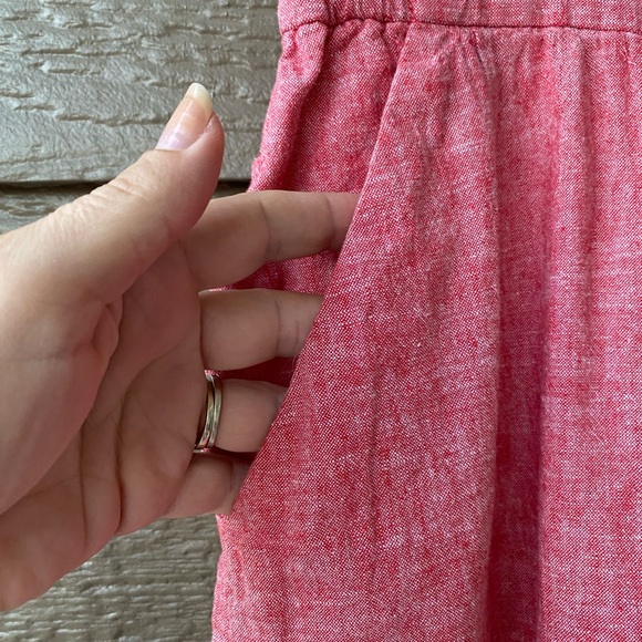 Large Loft Linen Skirt pull on dirndl skirt with pockets - Picture 4 of 9